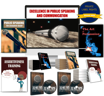 Excellence In Public Speaking And Communication 275 + Piece PLR Pack