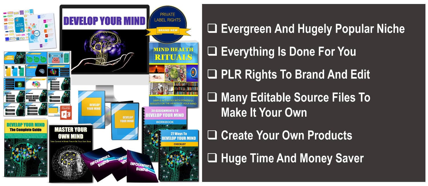Develop Your Mind Giant Content Pack With PLR Rights