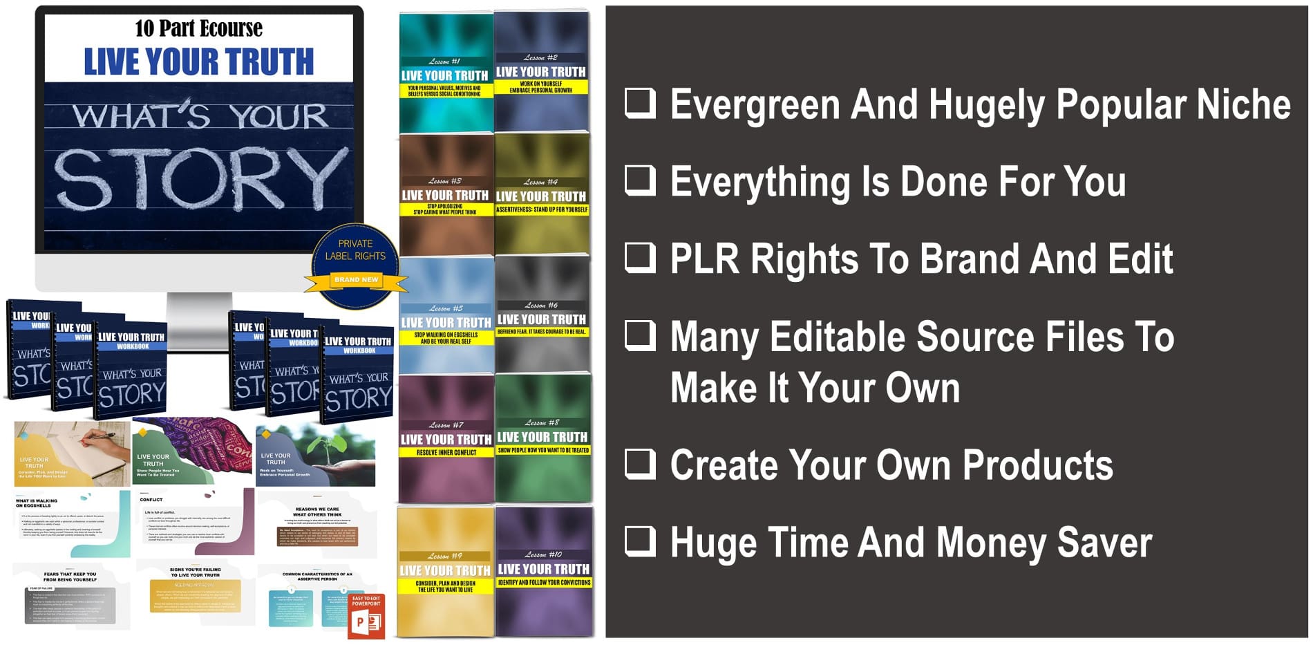 10 Part eCourse: Live Your Truth PLR