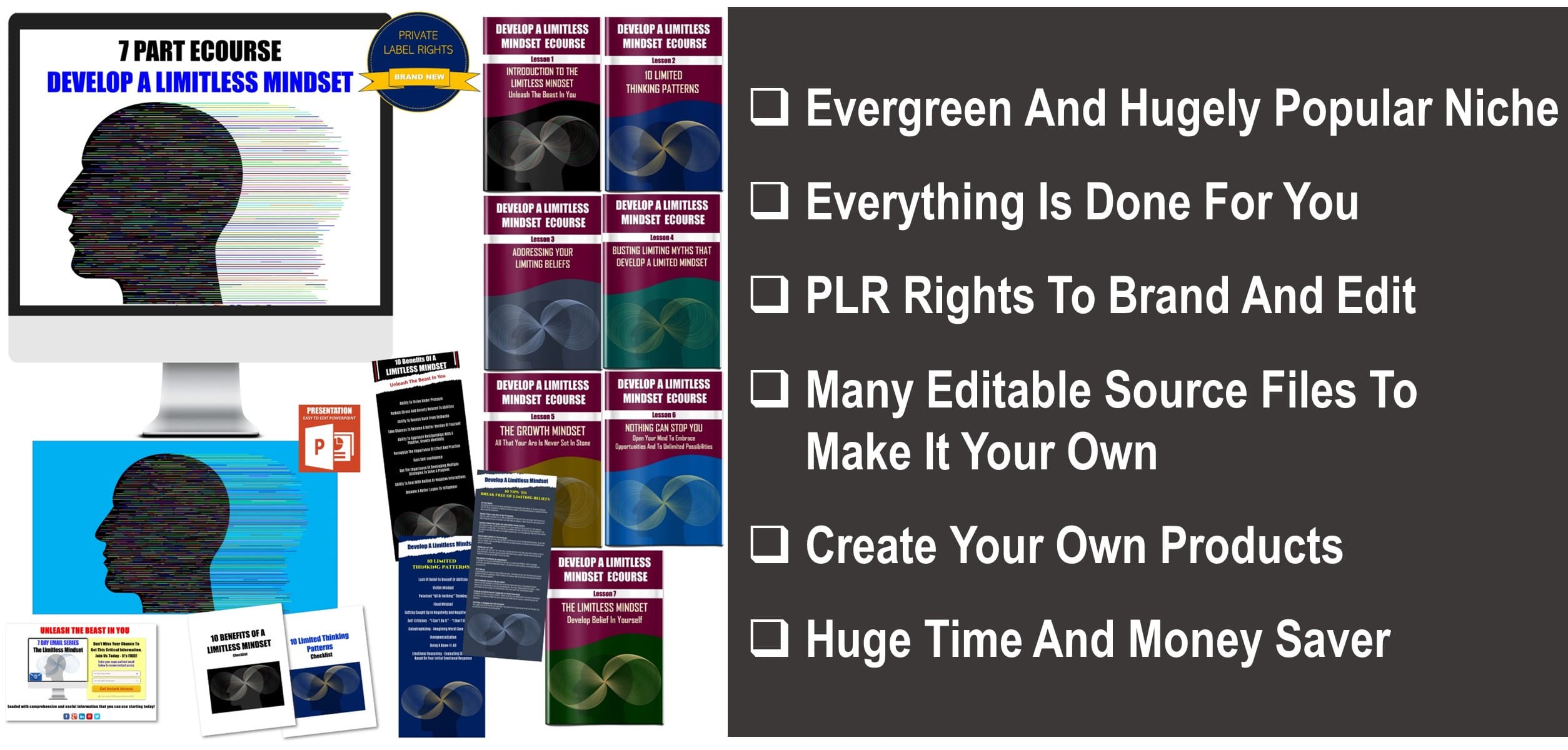 7 Part eCourse: Develop A Limitless Mindset PLR