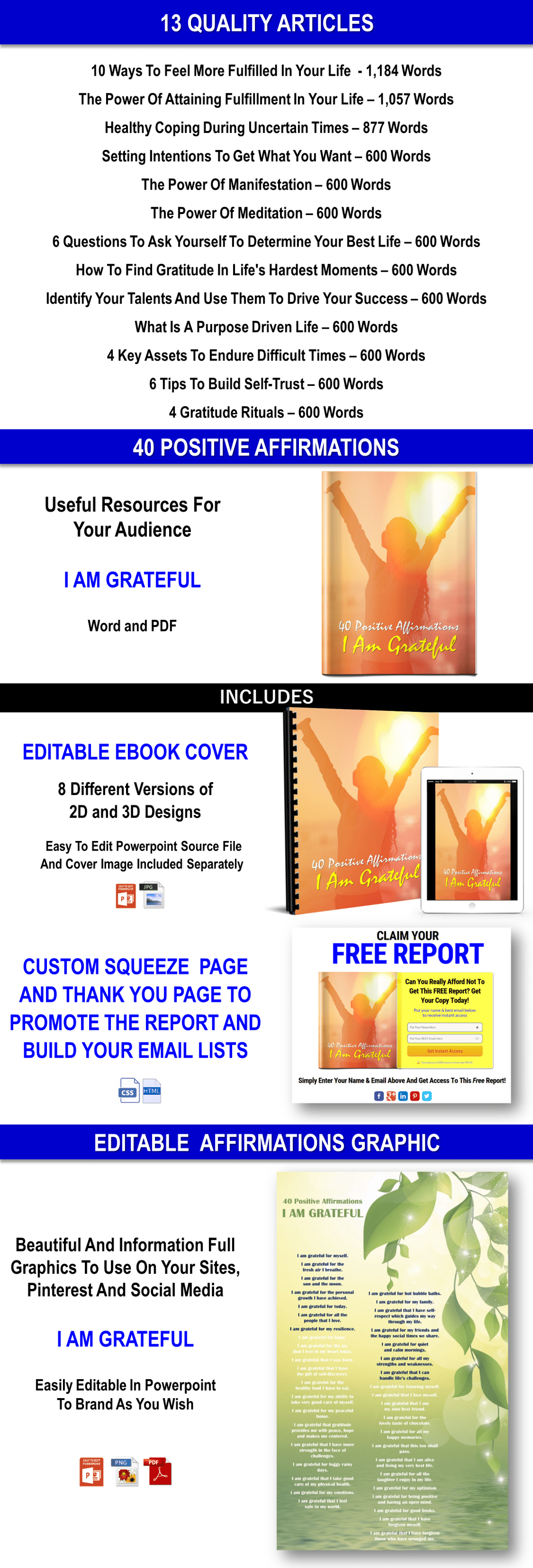 Personal Growth and Gratitude PLR