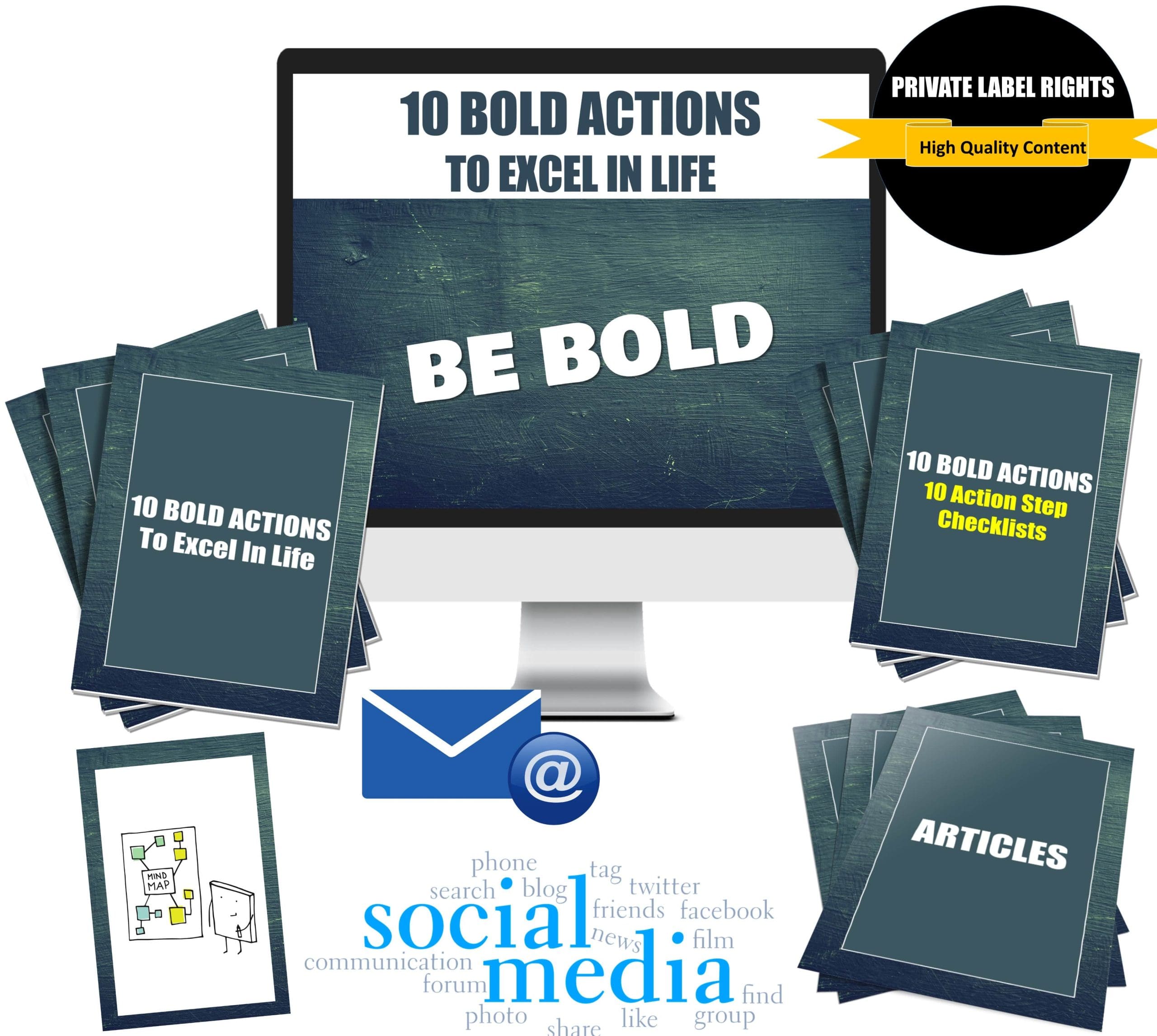 10 Bold Actions To Excel In Life – Action Step Checklists and Articles PLR