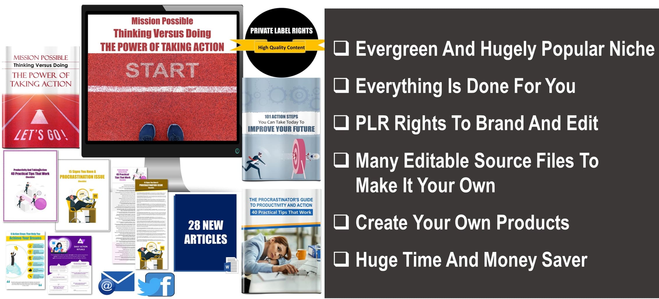 Mission Possible: Thinking Versus Doing – The Power Of Taking Action PLR