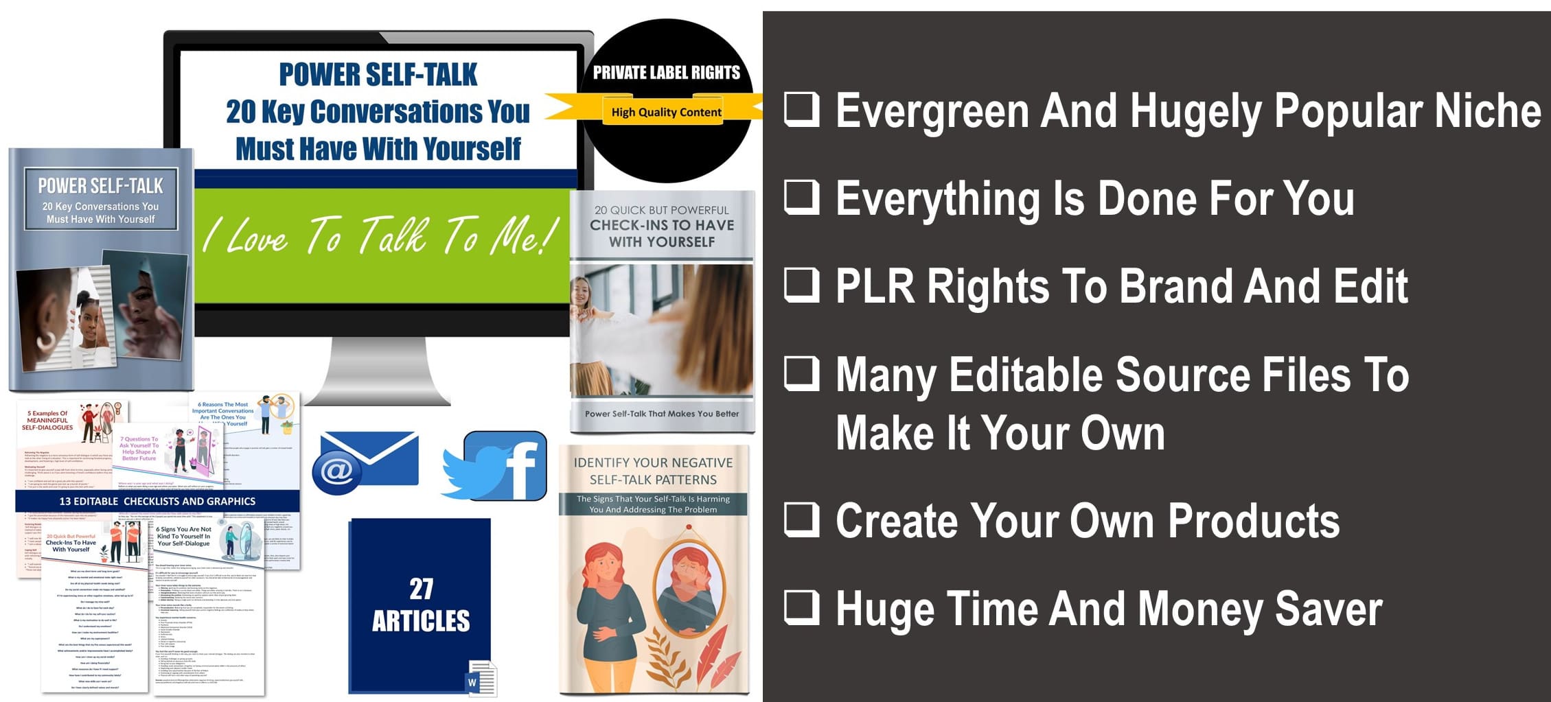 Power Self-Talk – 20 Key Conversations You Must Have With Yourself PLR